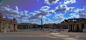 Actual sky at the Vatican, Rome.