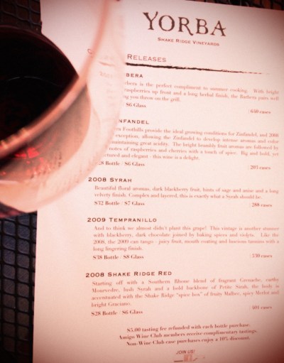 Yorba tasting. June 13, 2014