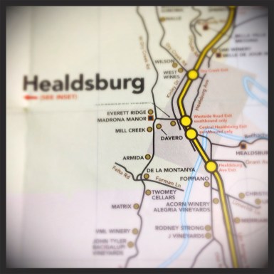 Davero is right where Westside Road turns in a right angle.