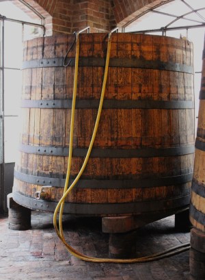 Old school fermentation vessel at Burlotto, October 2014.