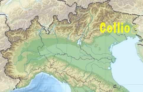 Topographic map of northern Italy. Map source: Wikimedia.